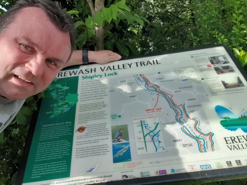 Assistant Manager at Chilwell Olympia Grayson running on the Erewash trail