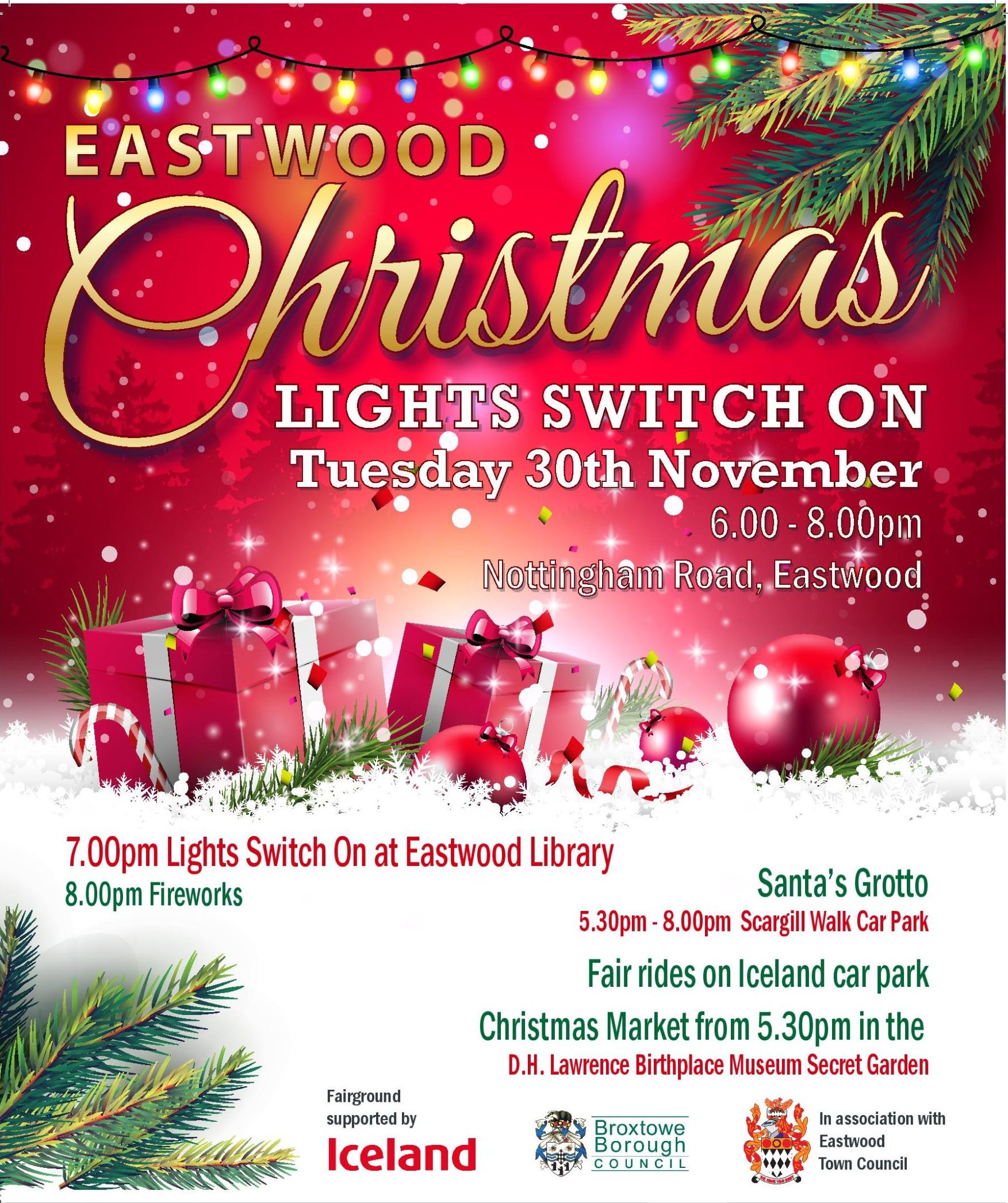 Eastwood Christmas Light Switch On lleisure